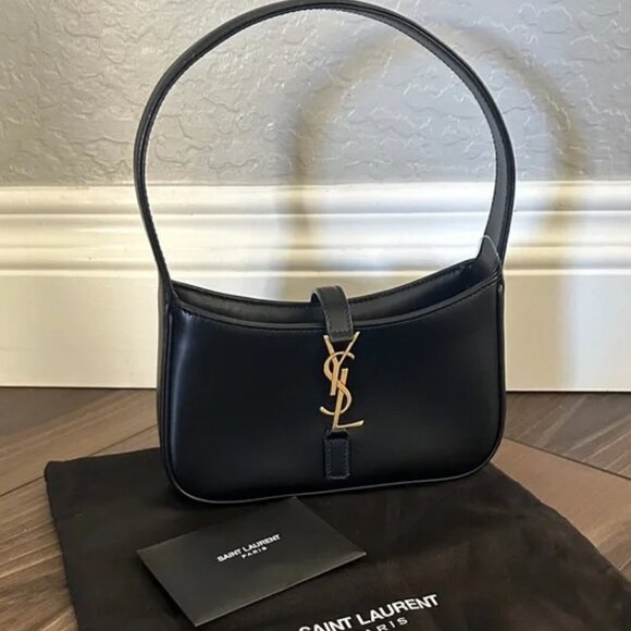 Saint Laurent Paris Hobo Bag Semi-Shoulder Bag Black - Picture 1 of 7